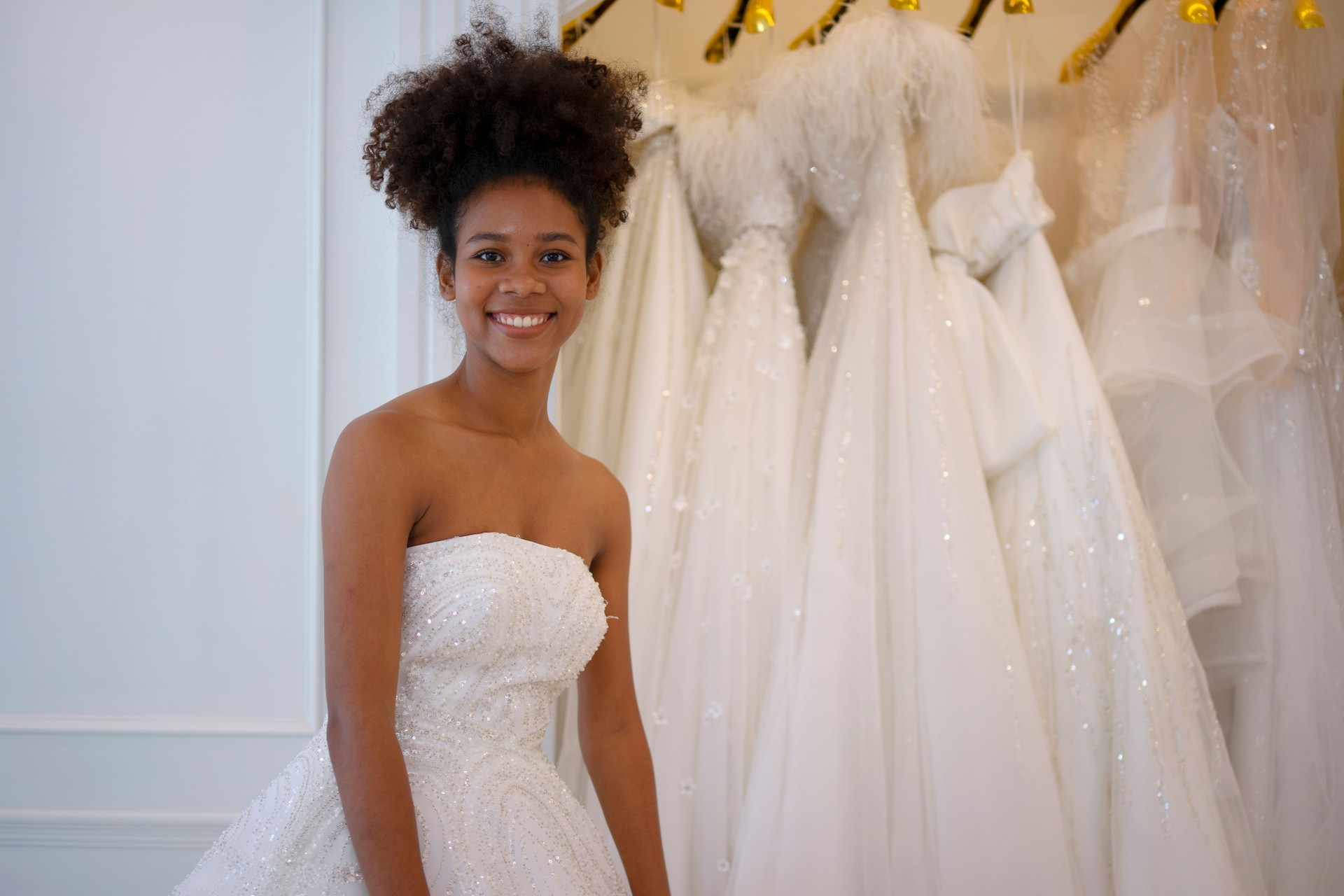 Entrepreneur work at wedding studio.